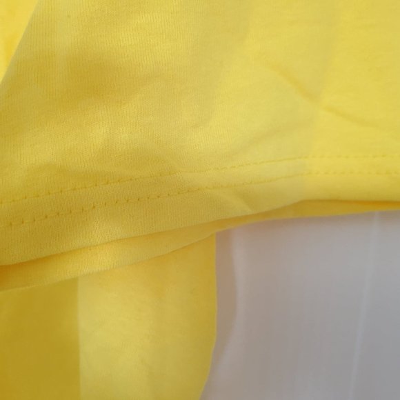 Men's Yellow "No Fun" Graphic Tee - 100% Pre Shrunk Cotton - New Without Tags - Picture 3 of 6